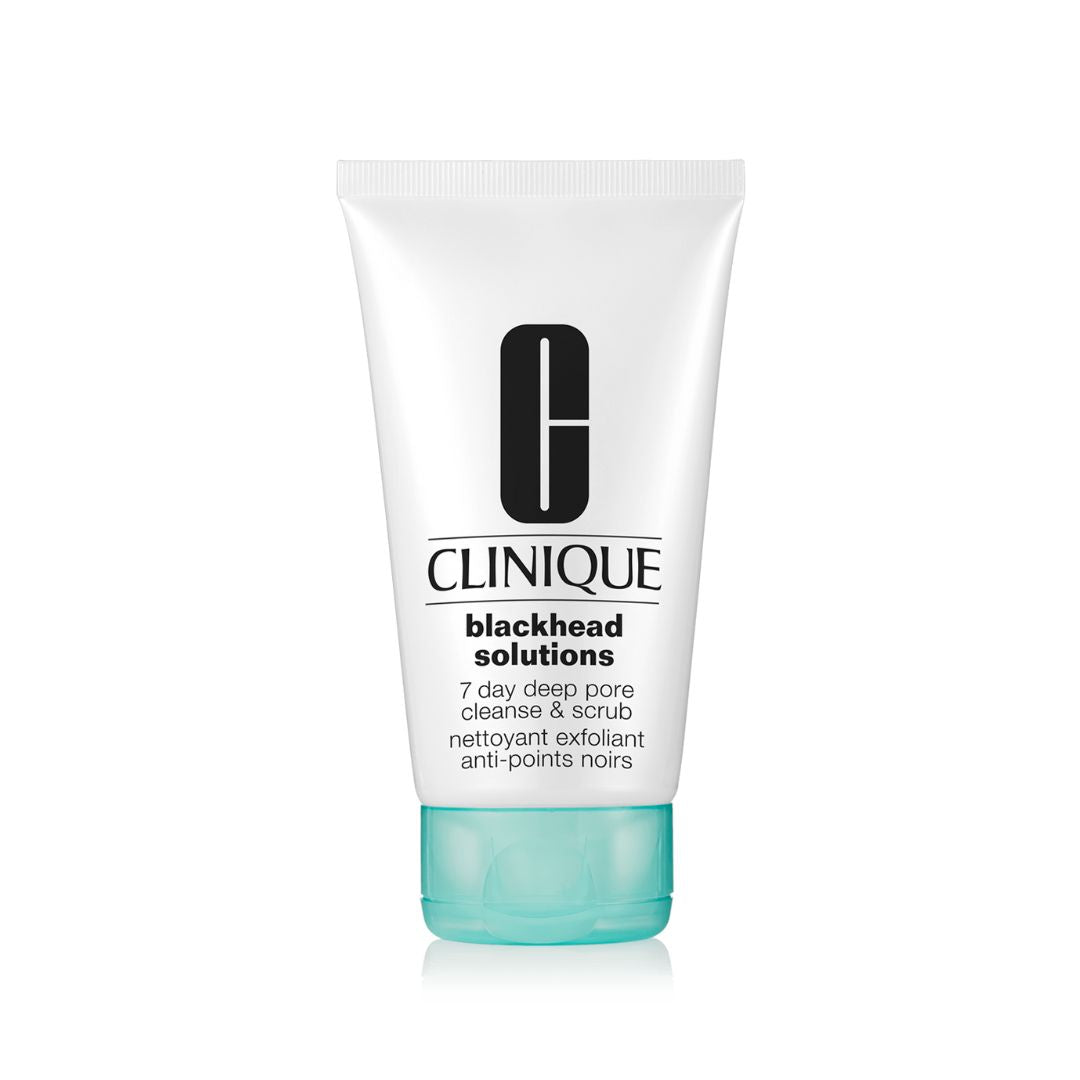 Clinique Blackhead Solutions 7 Day Deep Pore Cleanser & Scrub With Salicylic Acid + Vitamin E 125ml קליניק סבון פילינג לניקוי שחורים-GLAM42