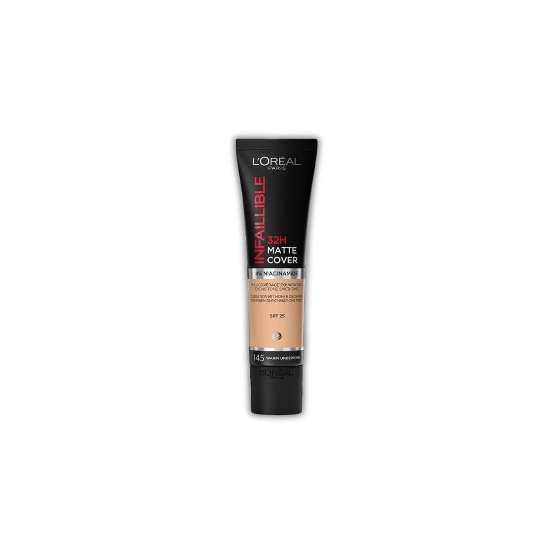 L'Oreal Paris Infaillible Matte Cover 32H spf25 לוריאל מייק אפ אינפליבל מאט קאבר-GLAM42