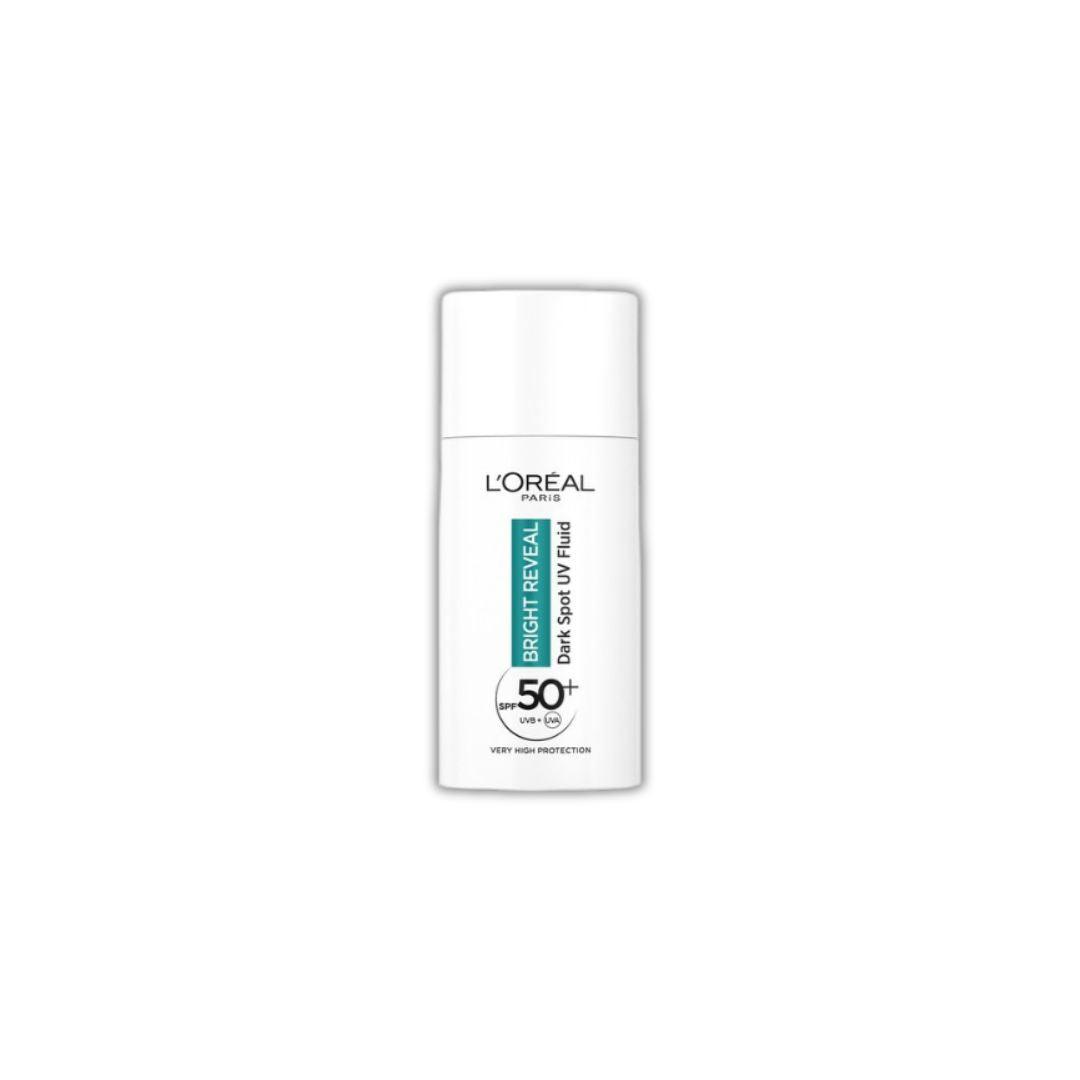 L'oreal bright reveal dark spot UV fluid SPF50+ לוריאל תחליב לחות והגנה-GLAM42