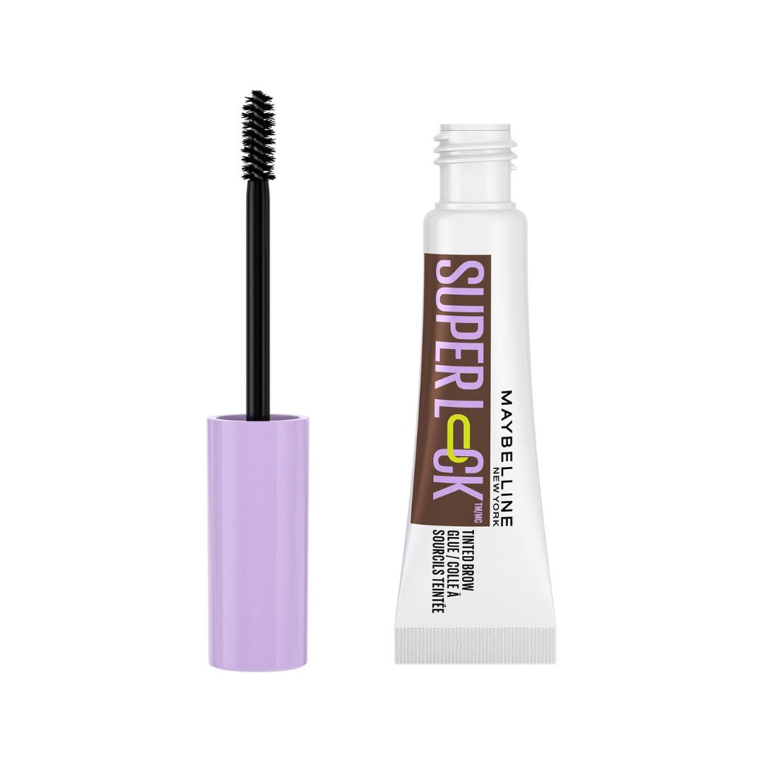 Maybelline Super Lock Brow Glue Gel מייבלין סופר לוק ג'ל גבות עמיד בגוון חום-GLAM42