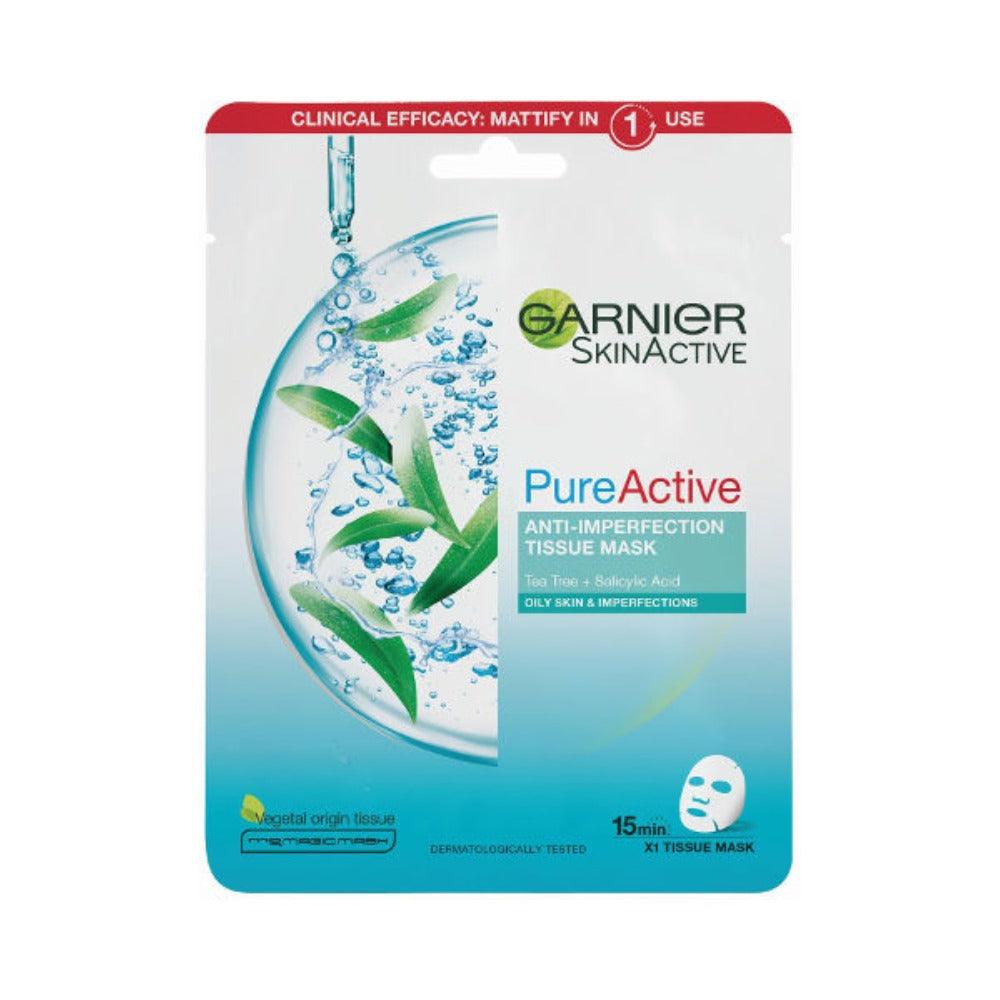 Garnier Pure Active Charcoal Sheet Mask גרנייה מסכת טישו פחם פיור אקטיב-GLAM42