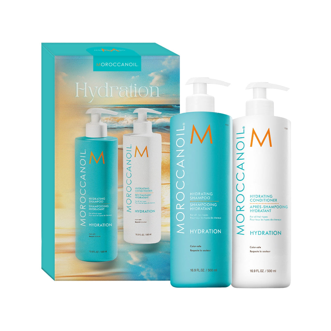 Moroccanoil Shampoo and Conditioner Hydrating 500ml מרוקן אויל מארז שמפו ומרכך להענקת לחות-GLAM42