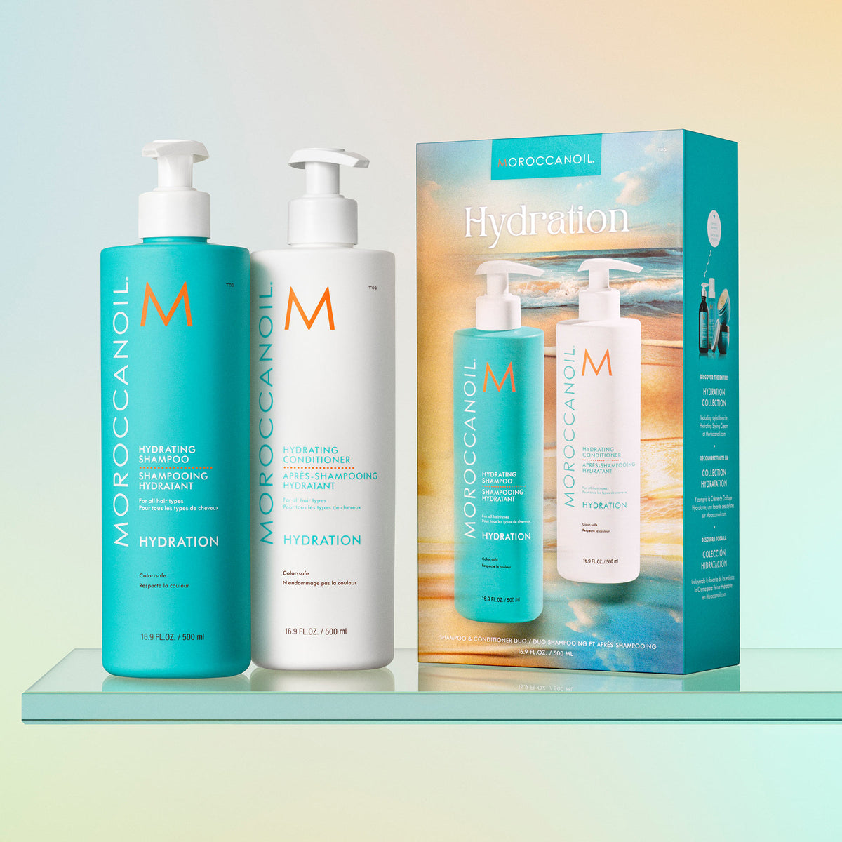Moroccanoil Shampoo and Conditioner Hydrating 500ml מרוקן אויל מארז שמפו ומרכך להענקת לחות-GLAM42