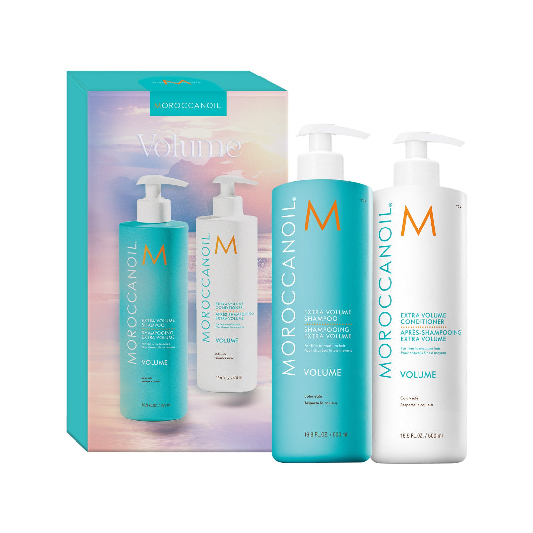 Moroccanoil Shampoo And Conditioner 500ml Volume מרוקן אויל מארז שמפו ומרכך להענקת נפח-GLAM42
