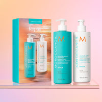Moroccanoil Shampoo And Conditioner 500ml Repair מרוקן אויל מארז שמפו ומרכך לשיקום השיער-GLAM42