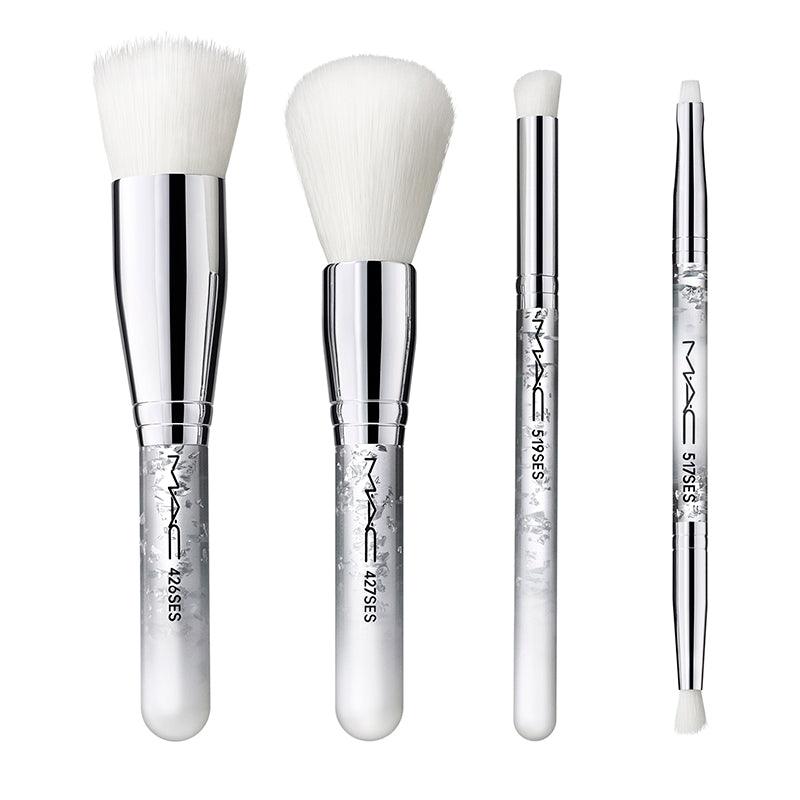 Mac Brush of Snow Essential מאק מארז 4 מברשות איפור מקצועיות-GLAM42