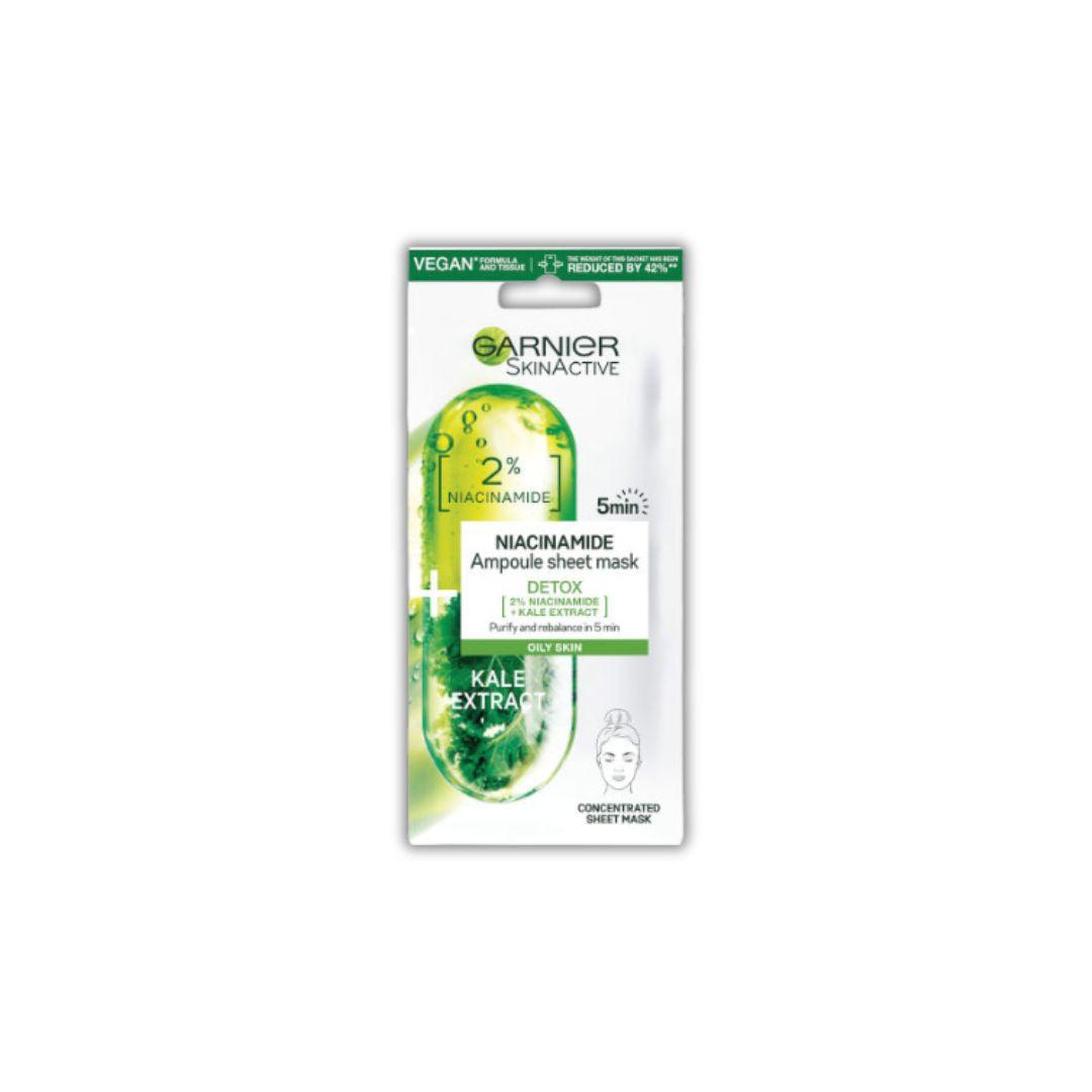 Garnier Kale Ampoule Sheet Mask גרנייה מסכת טישו אמפולה קייל ירוק-GLAM42