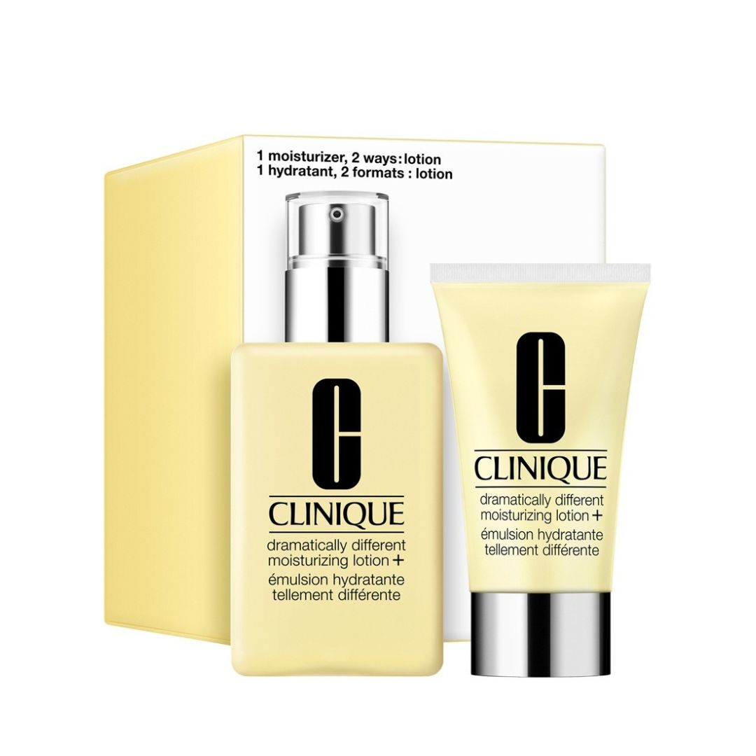 Clinique Dramatically Different Moisturizing Lotion+ Duo Set - קליניק מארז לחות לעור יבש עד מעורב-GLAM42