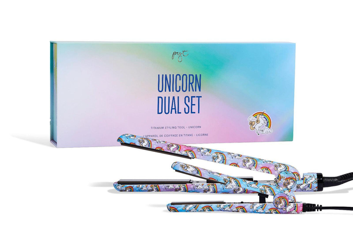 PYT Titanium Styler And Mini Styler סט יוניקורן מחליק טיטניום ומיני מחליק-GLAM42