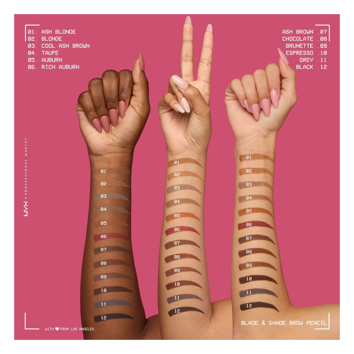 NYX Professional Blade And Shade Brow Pencil ניקס עפרון גבות בלייד אנד שייד לשרטוט ומילוי גבות