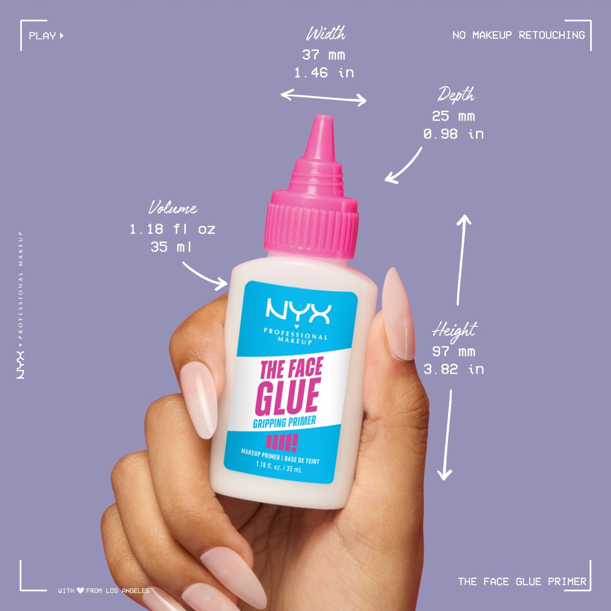 NYX Professional The Face Glue Primer ניקס פריימר פייס גלו ללא תחושה דביקה