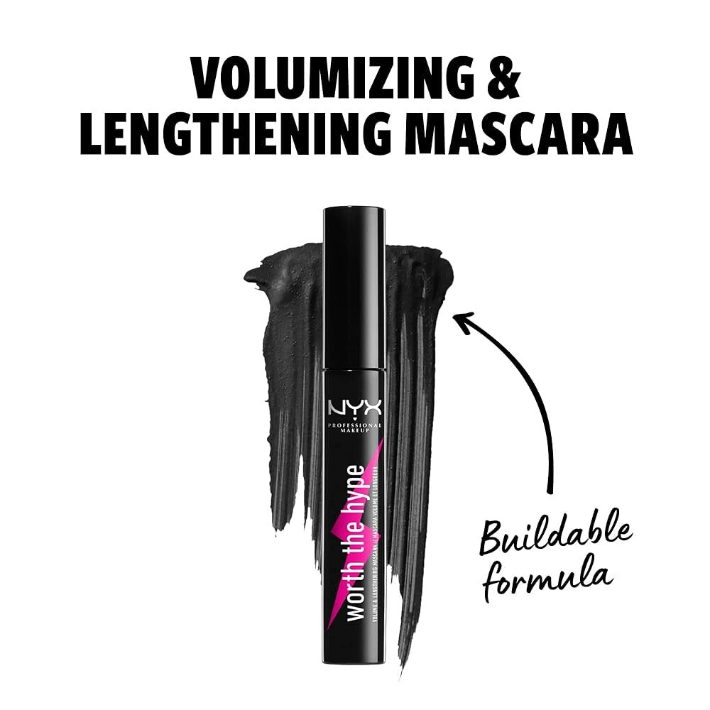 NYX Professional Worth The Hype Mascara ניקס מסקרה וורס זה הייפ למראה ריסים ארוכים ומלאים נפח