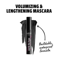 NYX Professional Worth The Hype Waterproof Mascara ניקס מסקרה וורס זה הייפ למראה ריסים ארוכים עמידה
