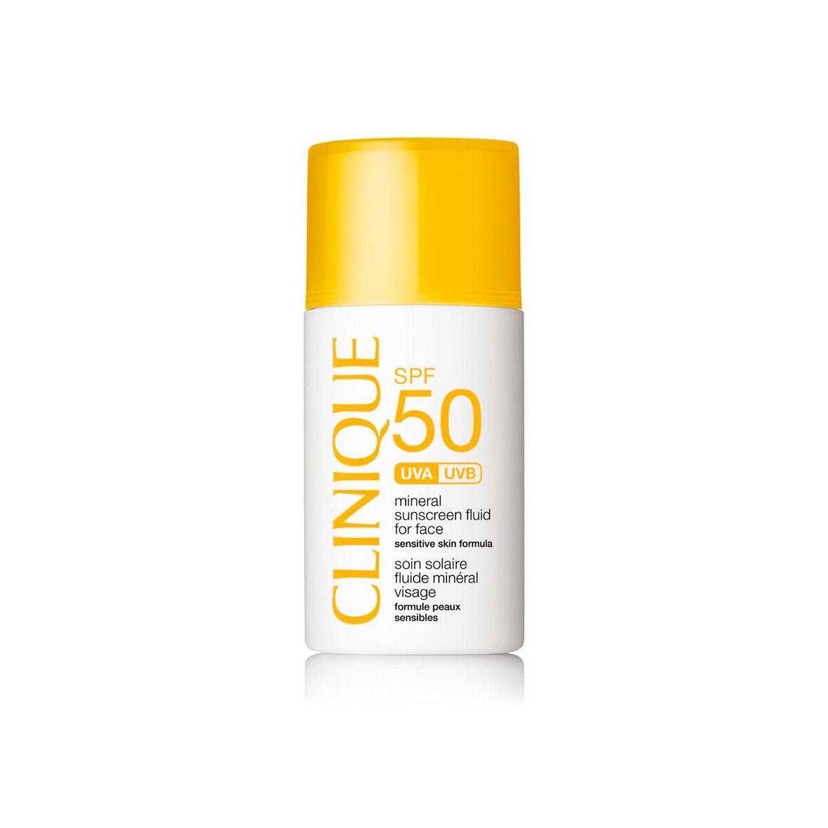 Clinique Spf50 Mineral Sunscreen Fluid For Face קליניק תכשיר הגנה מינראלי מקדם הגנה לפנים-GLAM42