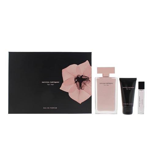 Narciso Rodriguez - For Her 3PCS EDP For Women 50ML + Body Lotion 50ML + Shower Gel 50ML-GLAM42