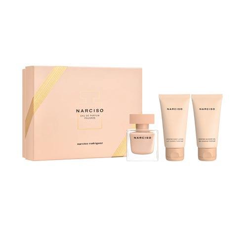 Narciso Rodriguez - Narciso Poudree 3PCS EDP For Women 50ML + Body Lotion 50ML + Shower Gel 50ML-GLAM42