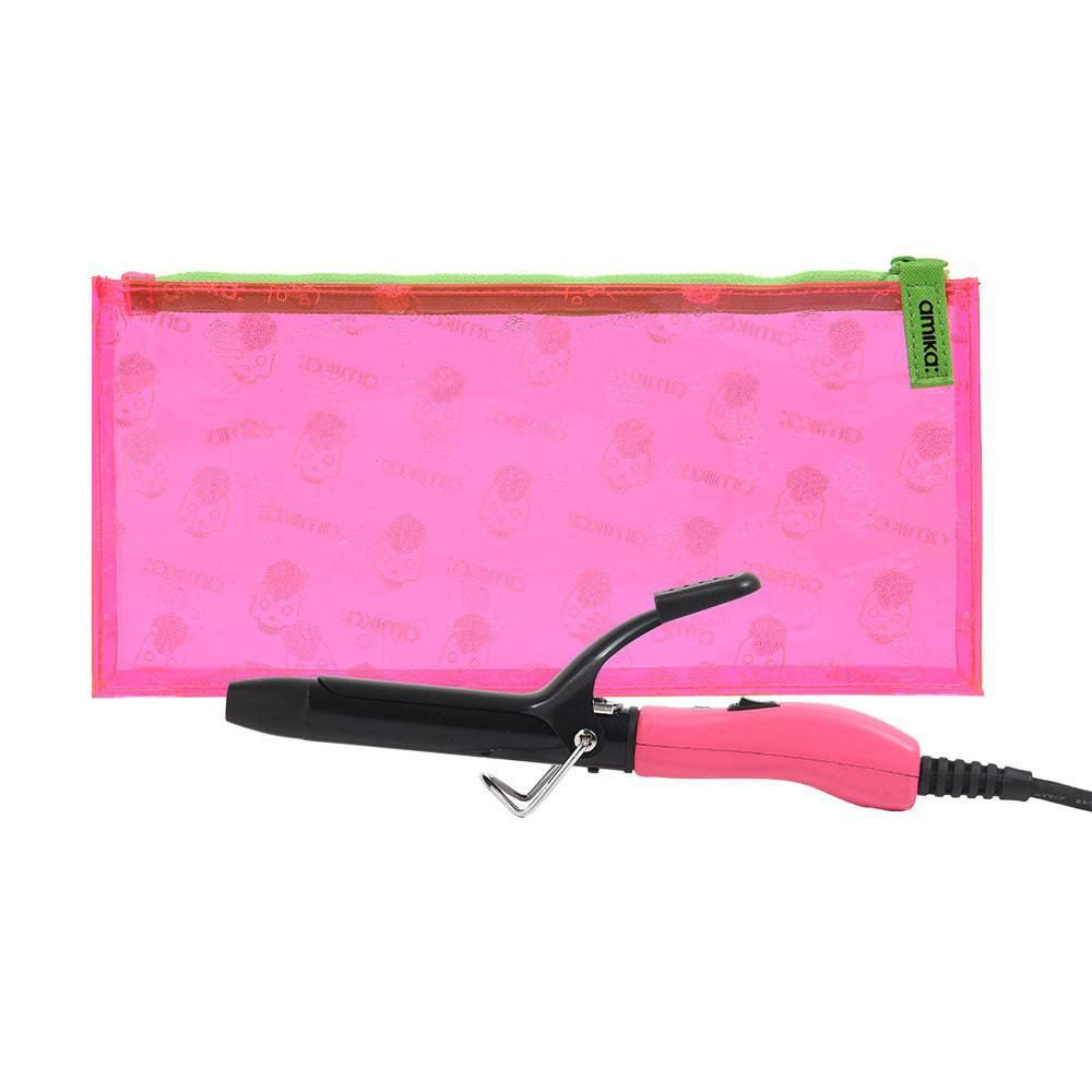 Amika Mighty Mini Downtown Clip Curler Bubble Gum Pink אמיקה מיני מסלסל ורוד מסטיק-GLAM42
