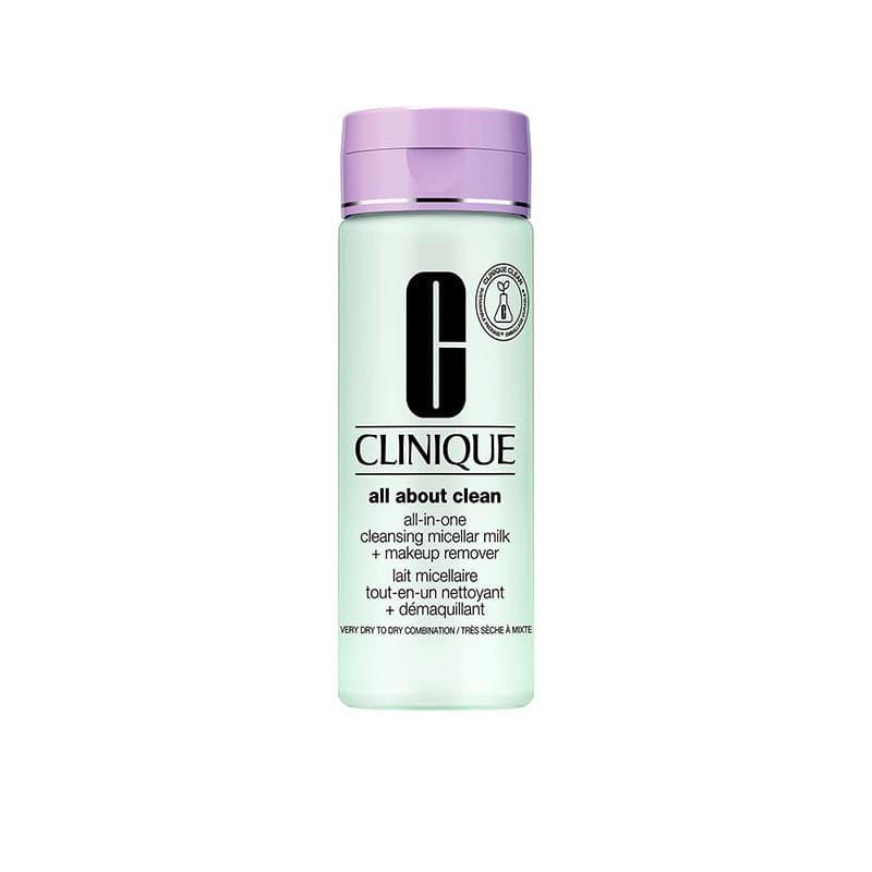 Clinique All In One Cleansing Micellar Milk + Makeup Remover Combination Oily To Oil 200 Ml- קליניק חלב פנים לניקוי ולהסרת איפור לעור מעורב עד שמן-GLAM42
