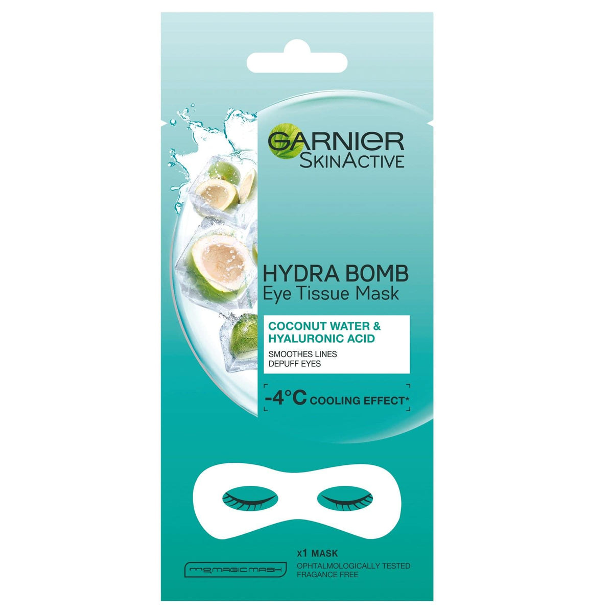 גרנייה Garnier Eye Mask Coconut - מסכת טישו עיניים סקין אקטיב קוקוס-GLAM42