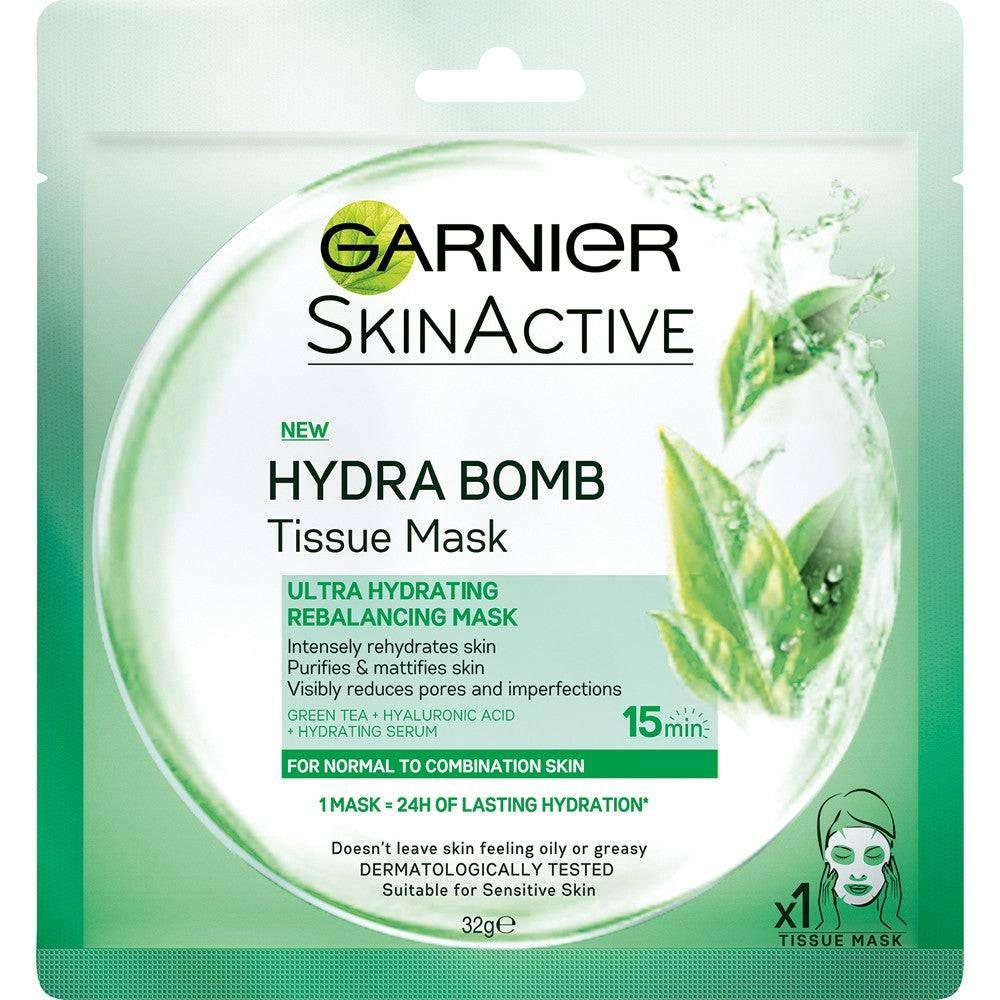 גרנייה Garnier Tissue Mask Green Tea Green מסכה לפנים טישו מסק תה ירוק-GLAM42