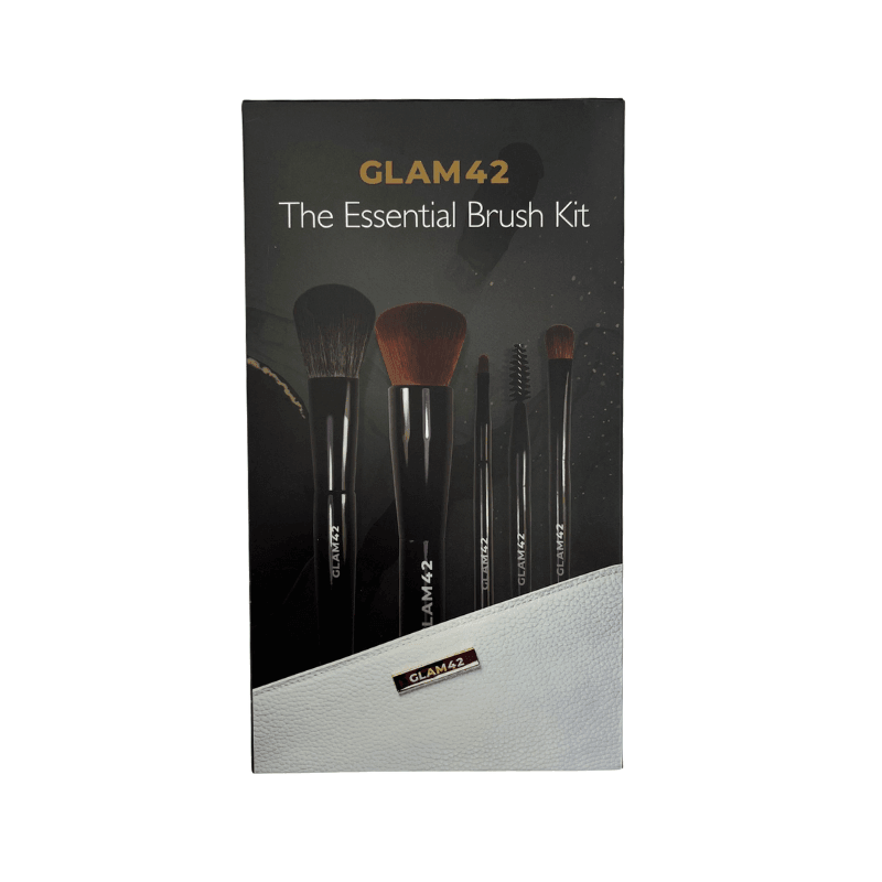 Glam42 The Essential Brush Kit סט מברשות +נרתיק נשיאה-GLAM42