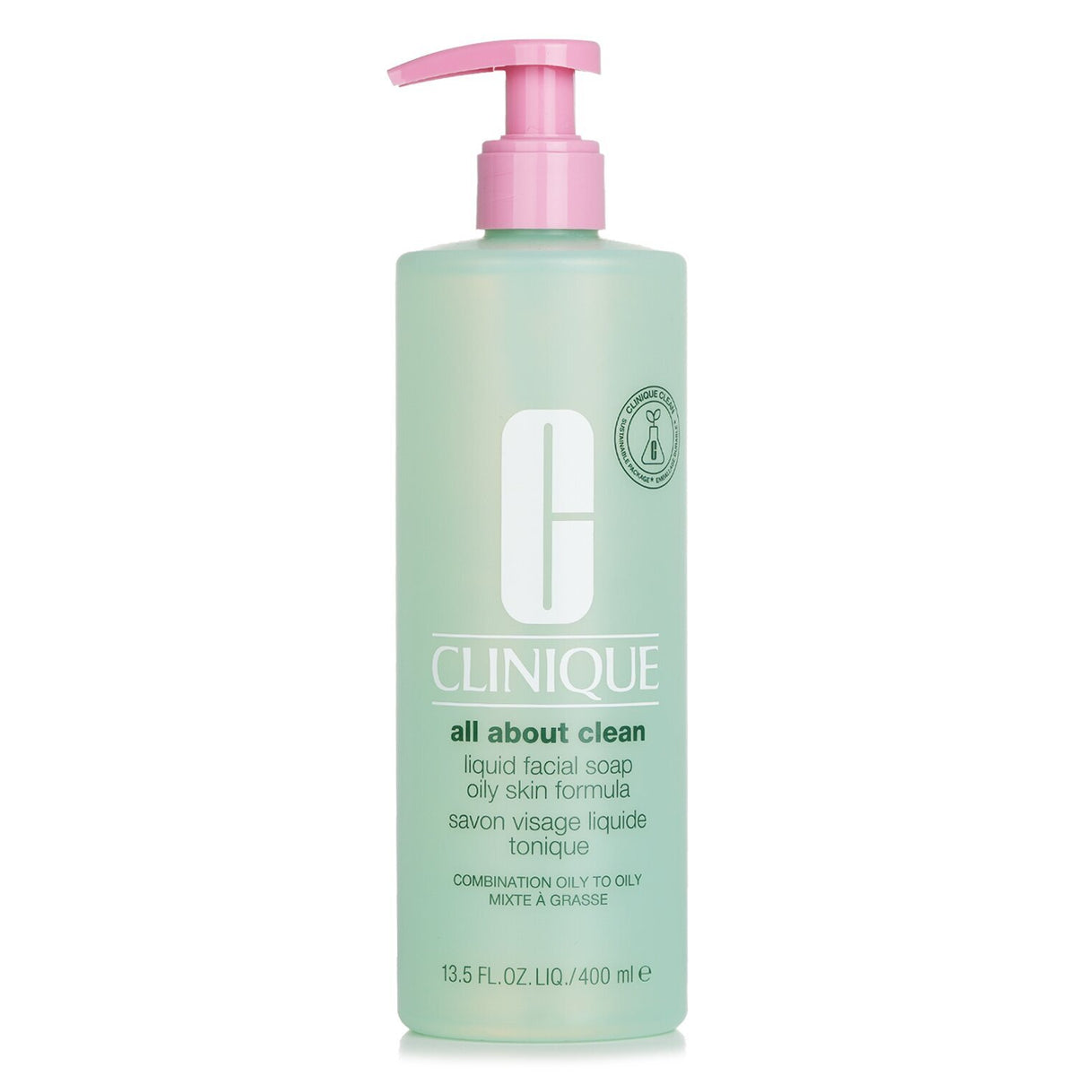 Clinique All About Clean Liquid Facial Soap Oily Skin Formula 400Ml קליניק סבון נוזלי לפנים המתאים לעור מעורב עד שמנוני מאוד - GLAM42