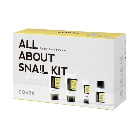 COSRX - All About Snail Trial Kit 4 Pcs | ערכת התנסות ריר חלזונות לטיפוח הפנים - קוסארקס-GLAM42