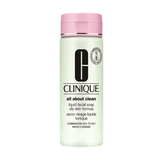 Clinique Liquid Facial Soap Oily Skin קליניק סבון נוזלי לפנים המתאים לעור מעורב עד שמנוני מאוד
