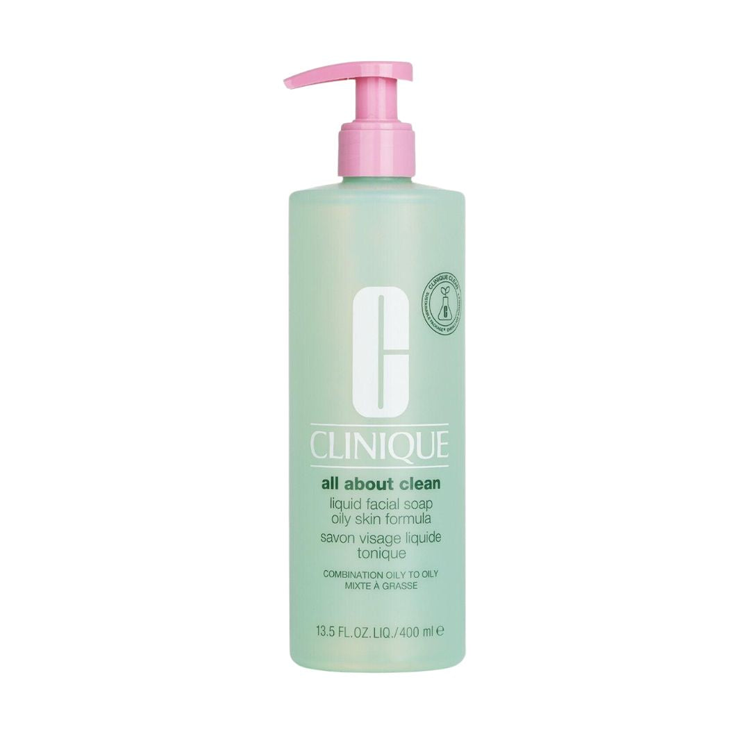 All About Clean Liquid Facial Soap Oily Skin Formula 400Ml קליניק סבון נוזלי לפנים המתאים לעור מעורב עד שמנוני מאוד