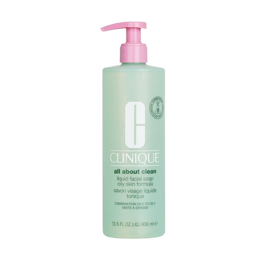 All About Clean Liquid Facial Soap Oily Skin Formula 400Ml קליניק סבון נוזלי לפנים המתאים לעור מעורב עד שמנוני מאוד