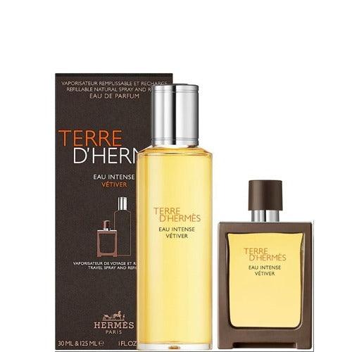 Hermes - Terre D'Hermes Eau Intense Vetiver EDP For Men 30ML + Refillable Spray 125ML - GLAM42