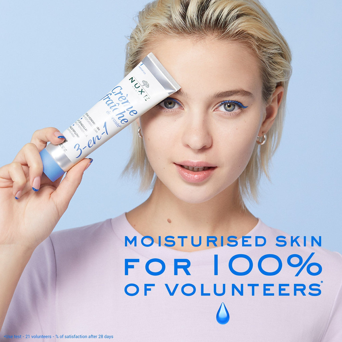 Nuxe Fresh Beauty Cream 3 In 1 100ml  נוקס קרם פרש לפנים ולעיניים ולכל סוגי העור