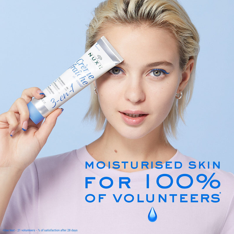 Nuxe Fresh Beauty Cream 3 In 1 100ml  נוקס קרם פרש לפנים ולעיניים ולכל סוגי העור