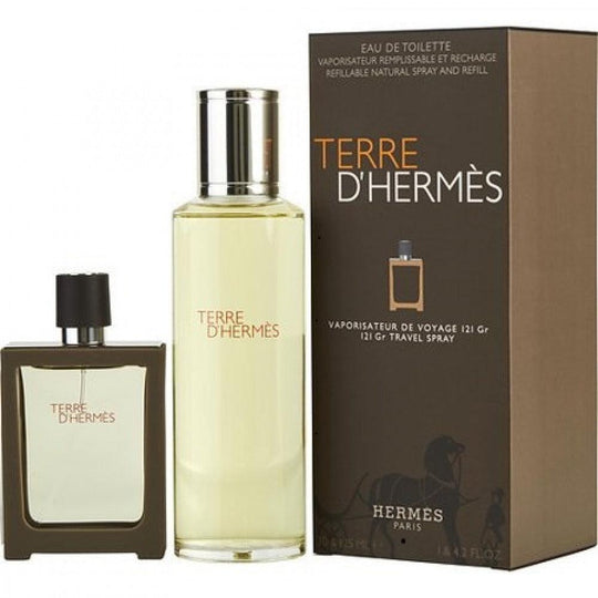 Terre D'Hermes Edt 30ML + Refill 125ML מארז בושם הרמס לגבר עם מילוי-GLAM42