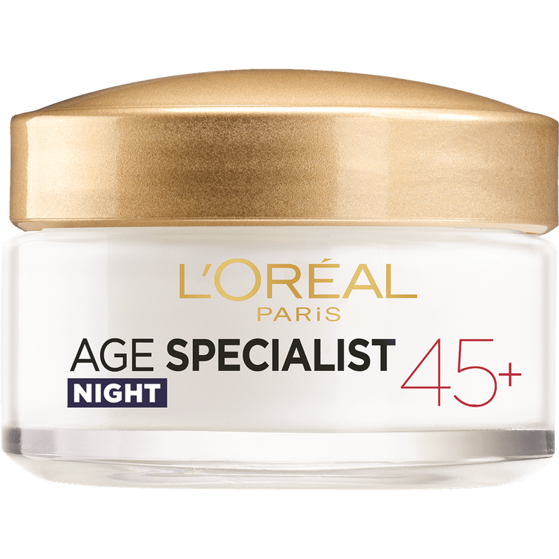 L'Oreal Paris Age Specialist Anti Aging Night Cream לוריאל אייג' ספשיאליסט קרם לילה +45