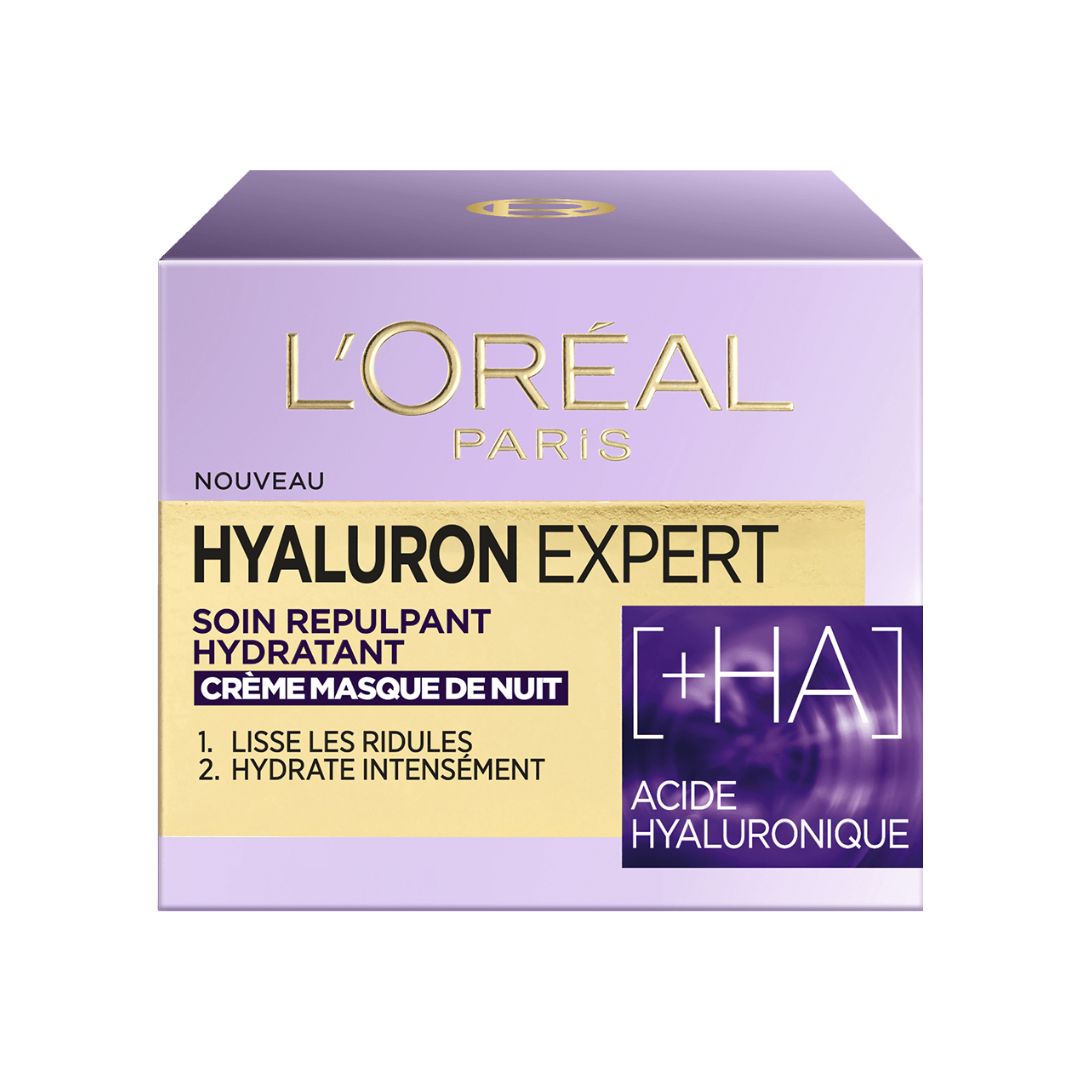 Loreal Hyaluron Expert Night Cream 50ML לוריאל דרמו היאלורון אקספרט קרם לילה-GLAM42