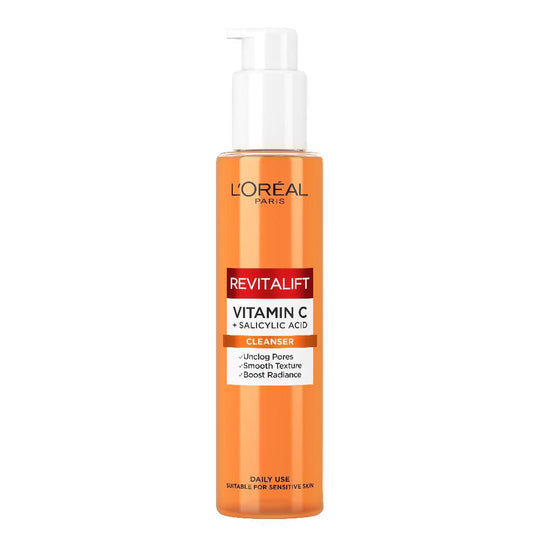 Loreal Revitalift Clinical Vitamin C Cleanser 150ml לוריאל ג'ל ניקוי פנים ויטמין סי-GLAM42