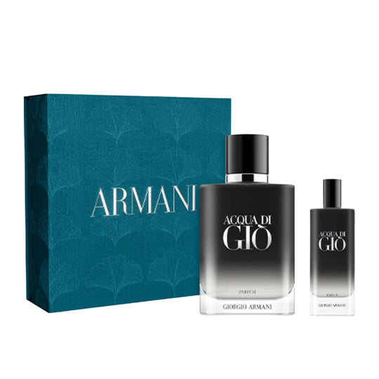 Giorgio Armani Acqua Di Gio Parfum Set 100ML+15ML ג'ורג'יו ארמני מארז בישום לגבר אקווה די ג'יו פרפיום-GLAM42
