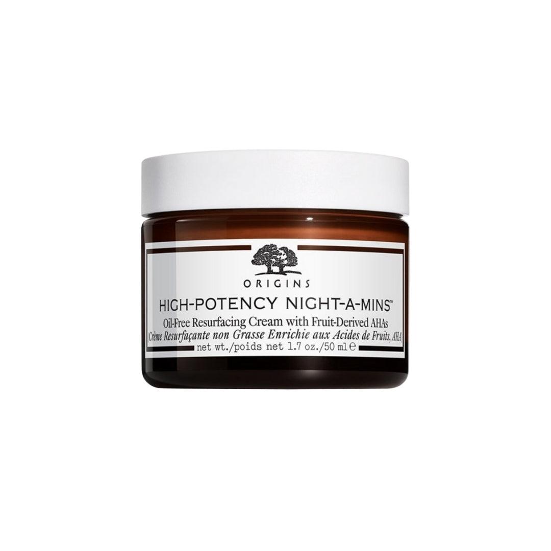 Origins High-Potency Night-A-Mins Oil Free Resurfacing Cream קרם לחות נטול שומן לחידוש העור המכיל חומצות אלפא-הידרוקסיות