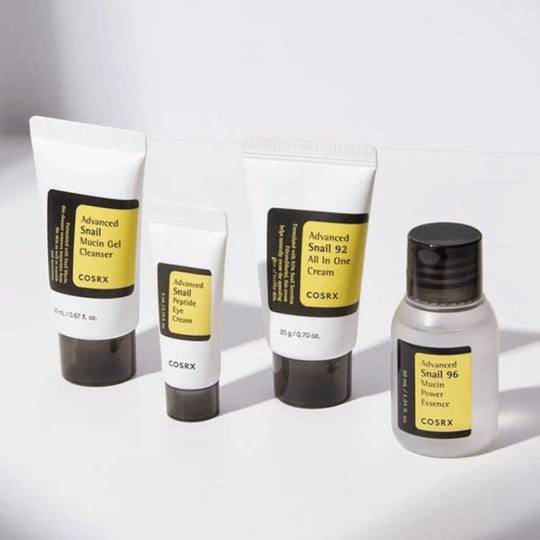 COSRX - All About Snail Trial Kit 4 Pcs | ערכת התנסות ריר חלזונות לטיפוח הפנים - קוסארקס-GLAM42