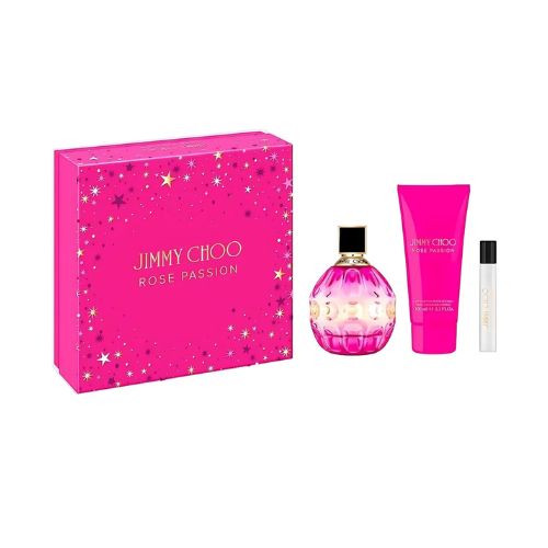 Jimmy Choo - Rose Passion 3PCS EDP For Women 100ML + BL 100ML + Mini 7.5ML-GLAM42
