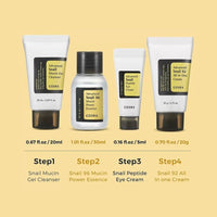 COSRX - All About Snail Trial Kit 4 Pcs | ערכת התנסות ריר חלזונות לטיפוח הפנים - קוסארקס-GLAM42