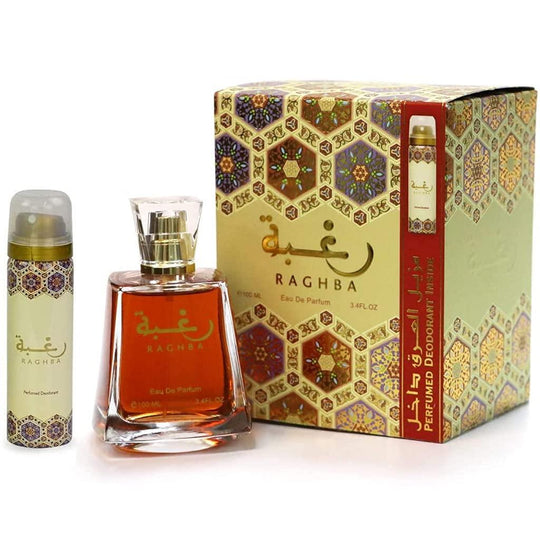 Lattafa - Raghba 2PCS EDP Unisex 100ML + Deodorant 100ML-GLAM42