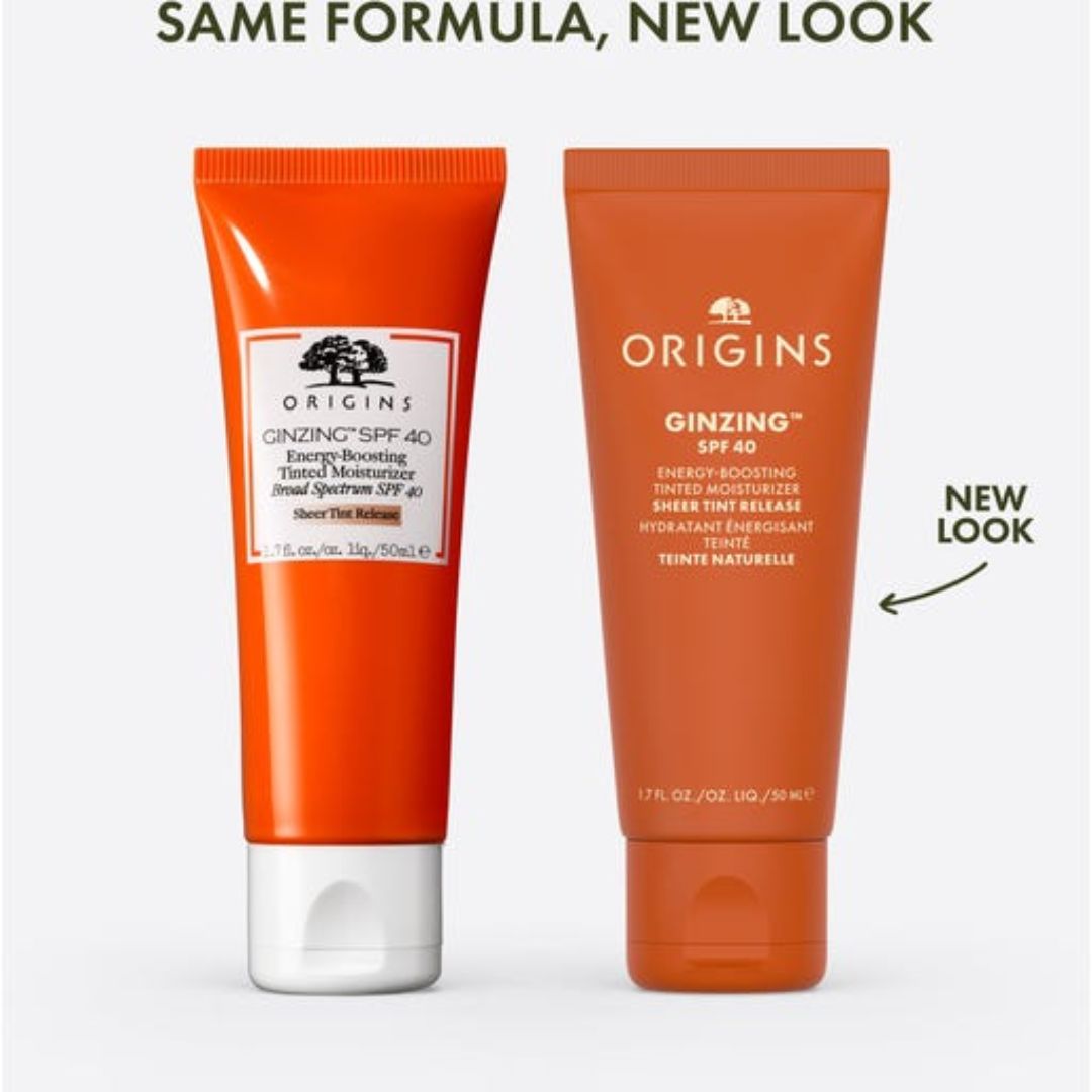 Origins GinZing Tinted Moisturizing Face Cream SPF40 אוריג'נס קרם לחות עם גוון בעל מקדם הגנה