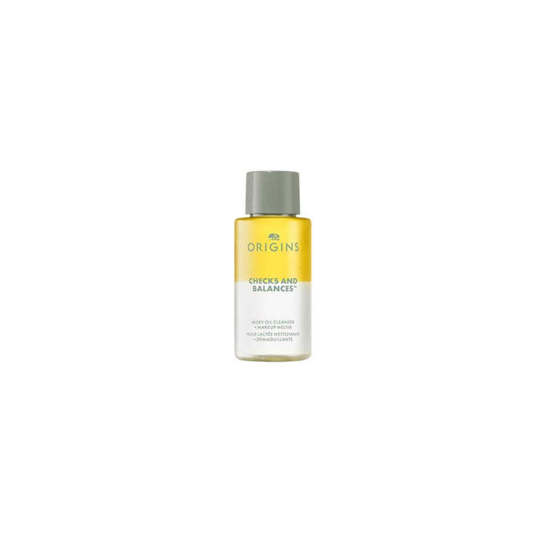 Origins Checks And Balances Milky Oil Cleanser + Makeup Melter Travel Size ניקוי פנים ומסיר איפור דו-פאזי ההופך משמן לתחליב עדין בגודל מיוחד-GLAM42