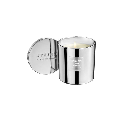 Spring Secret Garden Candle ספרינג נר מבושם לבית אגרטל כסף גודל 10-GLAM42