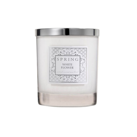 Spring White Flower Candle 160g ספרינג נר לבישום הבית-GLAM42