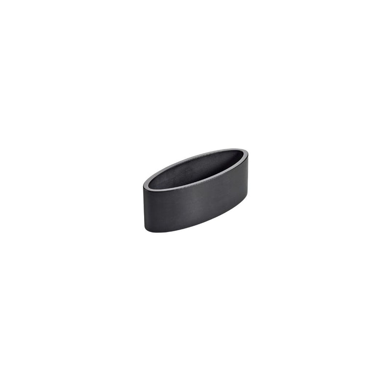 Spring Tall Black Vase ספרינג אגרטל בטון שחור אובלי גבוה 20 ס"מ-GLAM42