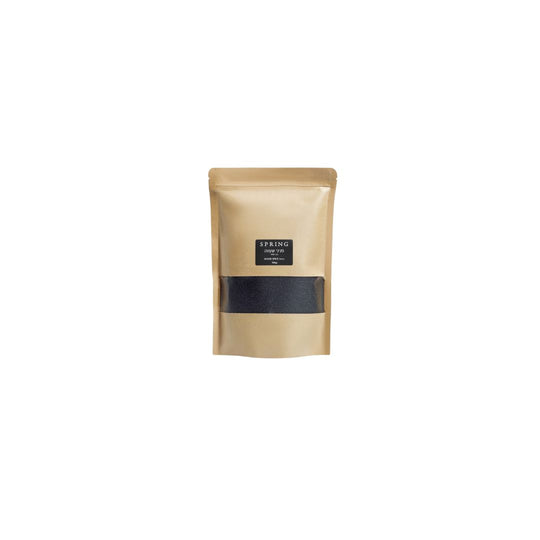 Spring Wax Pearl Candle Wood Spice ספרינג נר פניני שעווה ללא ריח בצבע שחור 500 גרם+15 פתילים-GLAM42