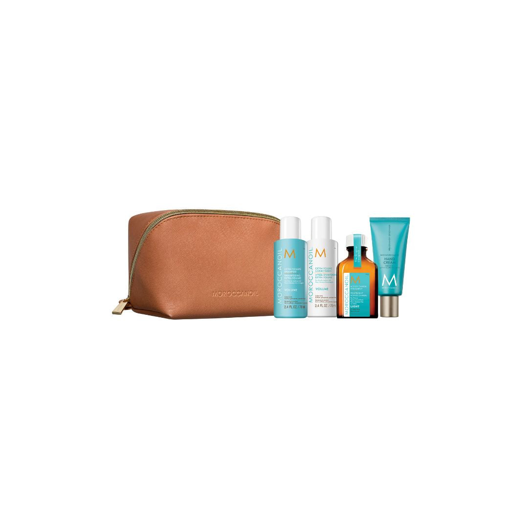 Moroccanoil Travel Set Volume מרוקן אויל ערכת נסיעות לנפח בשיער (קרם ידיים במתנה) - GLAM42